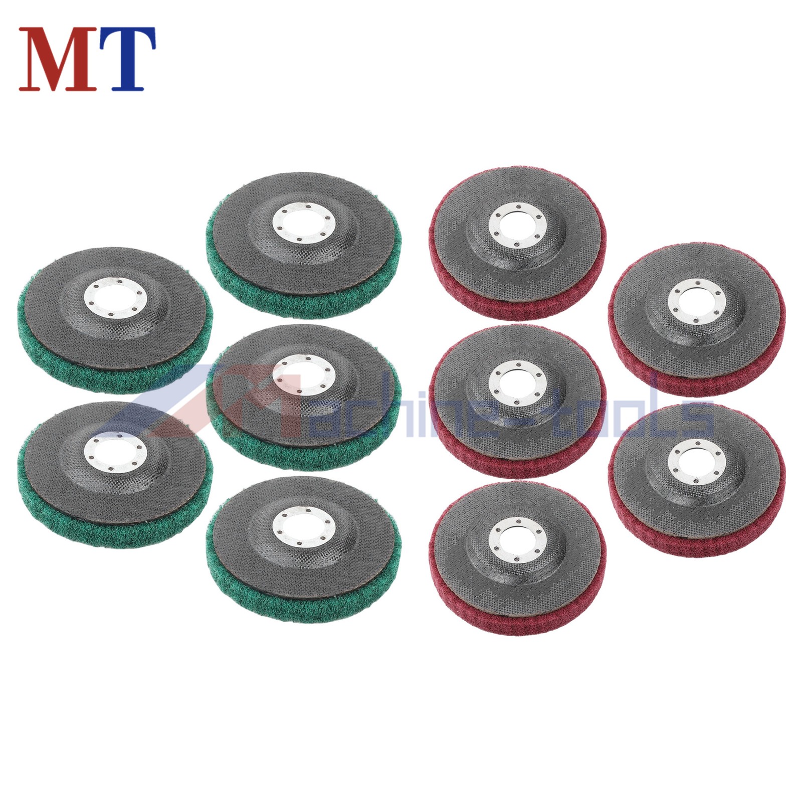 10 Pcs 180 & 320 Grit 4-1/2 Inch Scour Flap Discs Scouring Pad Polishing Wheel