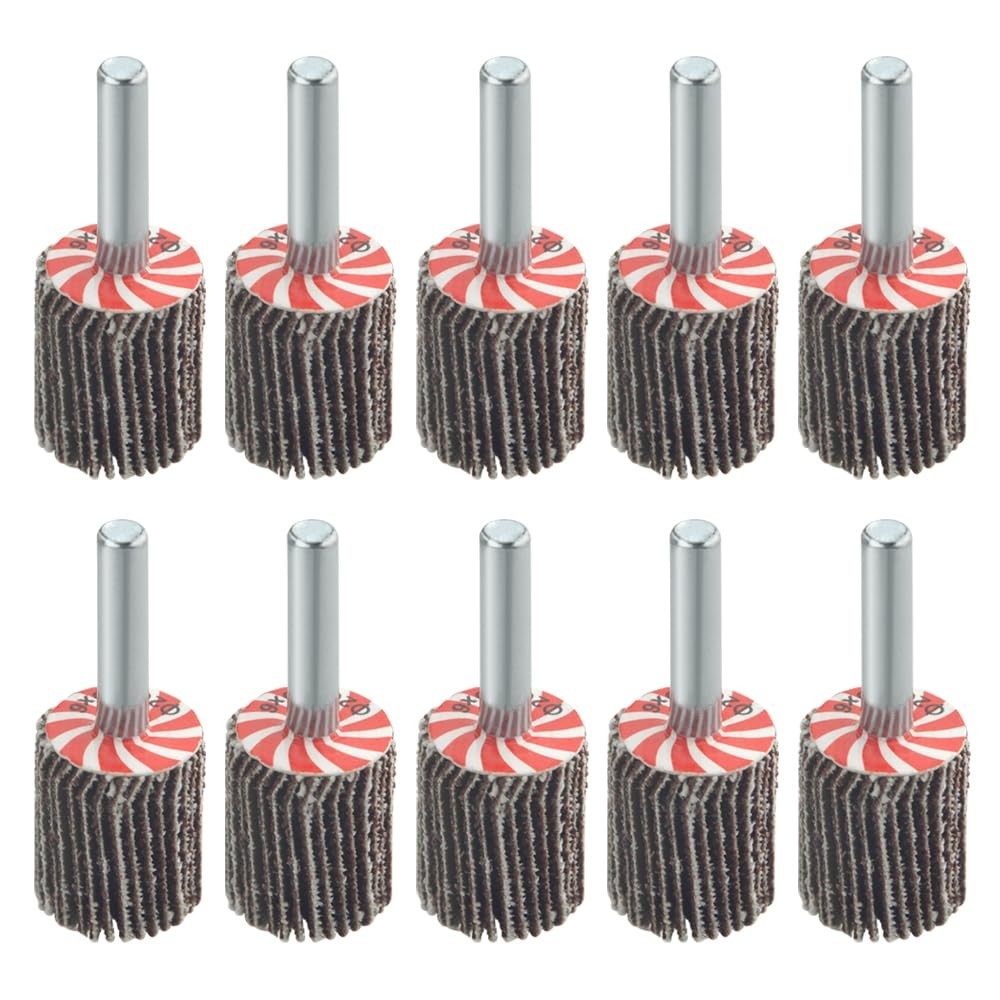 Versatile 10-Pack 3/4″ x 1″ Flap Wheels – High-Quality 80 Grit for Wood & Metal