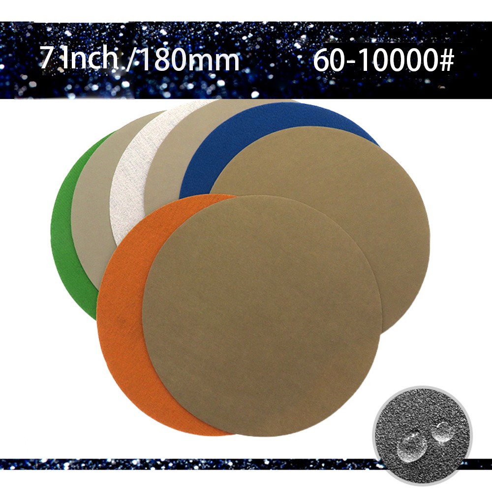 7Inch 180mm Wet And Dry Sanding Discs Sandpaper Hook And Loop Pads Grit 60-10000