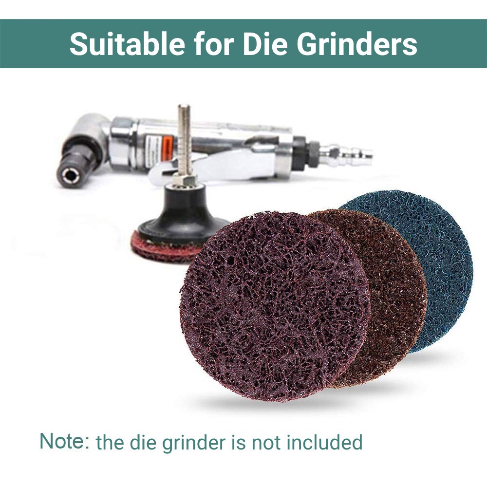 46 PCS 2 inch 50mm Type R Quick Change Discs Die Grinder Sanding Pads Roll Lock