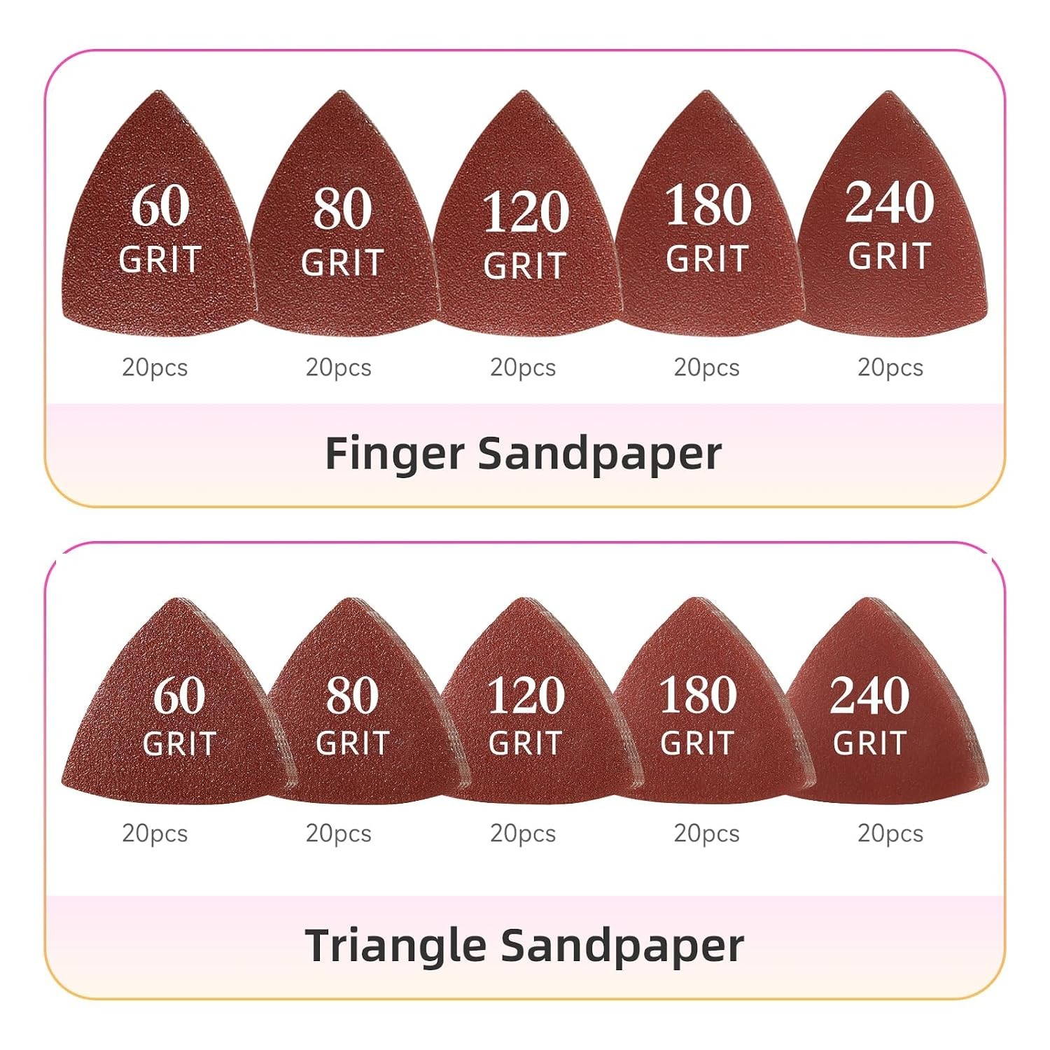 206-Piece Oscillating Tool Sanding Pad Kit for Wood and Plaster