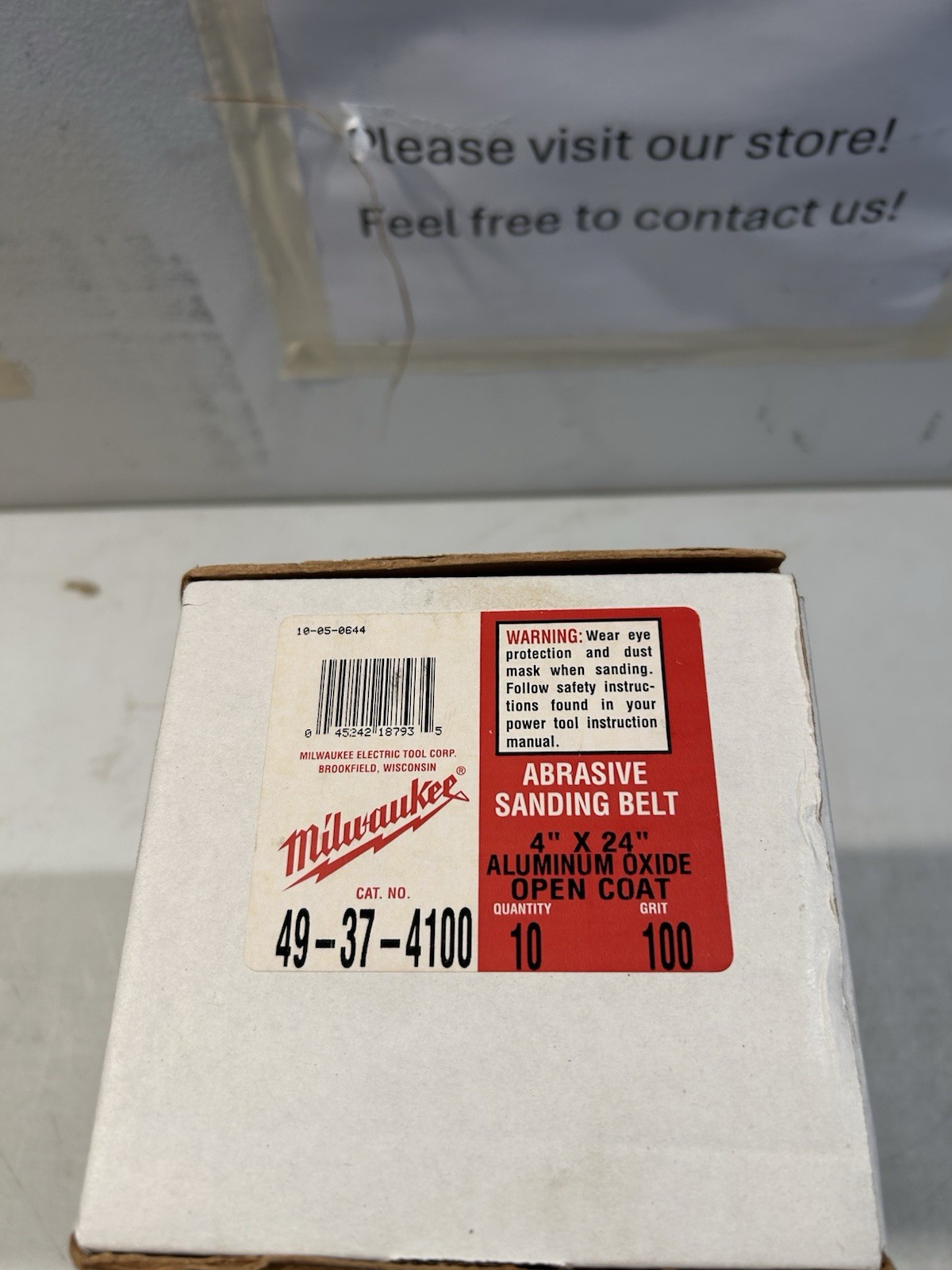 Milwaukee 49-37-4100 Sanding Belt 4 in W x 24 in L 100 Grit Fine Grade