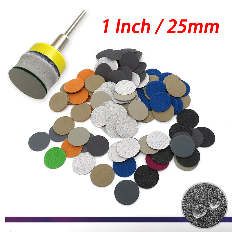 25mm Dry And Wet Sanding Disc 1 Inch Sandpaper Hook And Loop Pad 60 – 10000 Grit