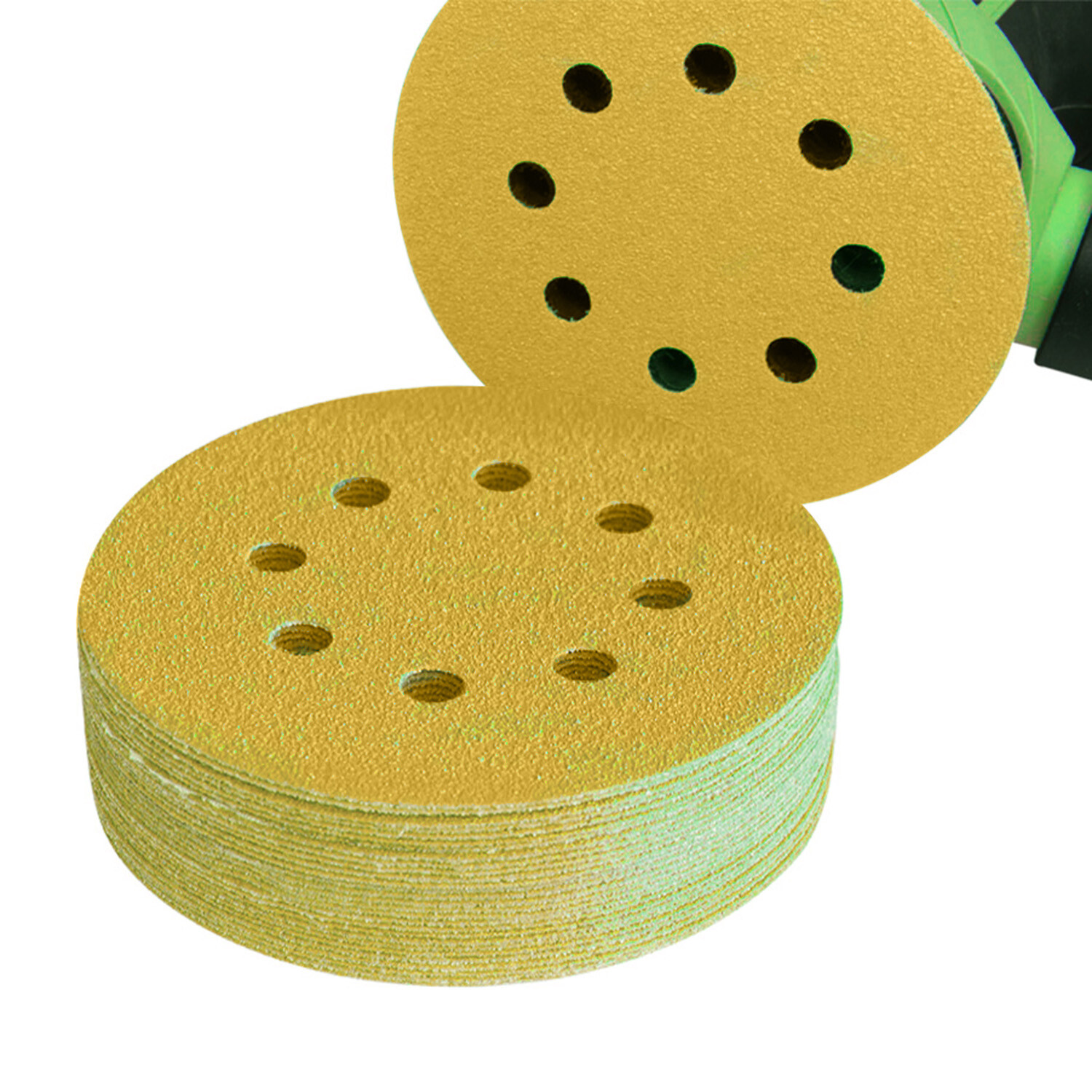 60 80 120 150 220 Grit 5″ Sanding Discs Orbital Sander Paper Sheet Hook Loop Pad