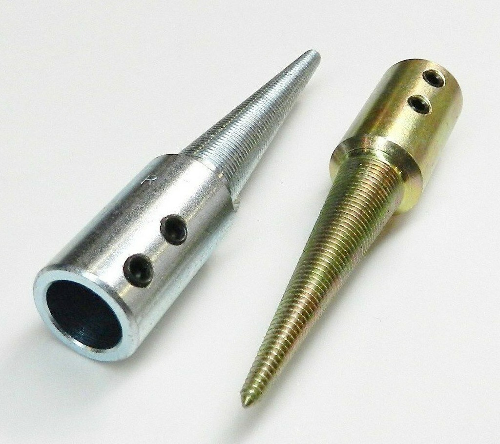 TAPERED Spindles SET of 2 R & L with 5/8″ ID HOLE for Grinder & Polishing Motor