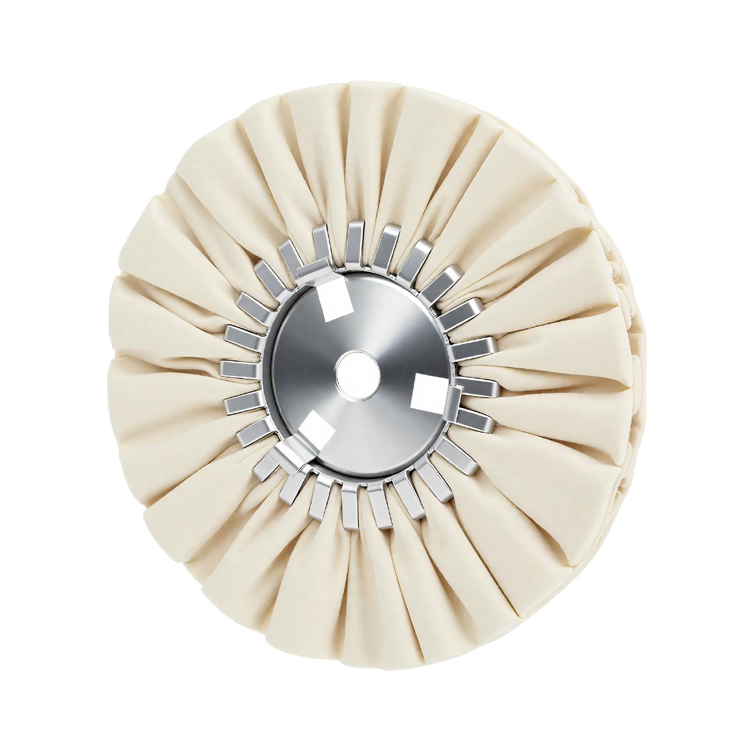 8″ White Airway Buffing Wheel, 5/8″ Arbor, 16-Ply Fine Polishing Wheel for Angle