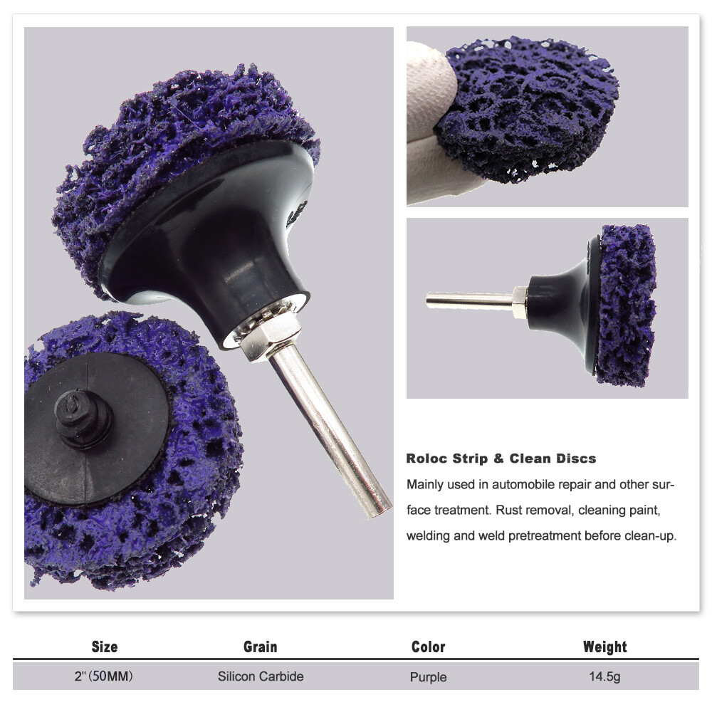 2 Inch 50mm Purple Diamond Sanding Discs Roll Lock Grinding Disc Polishing Wheel