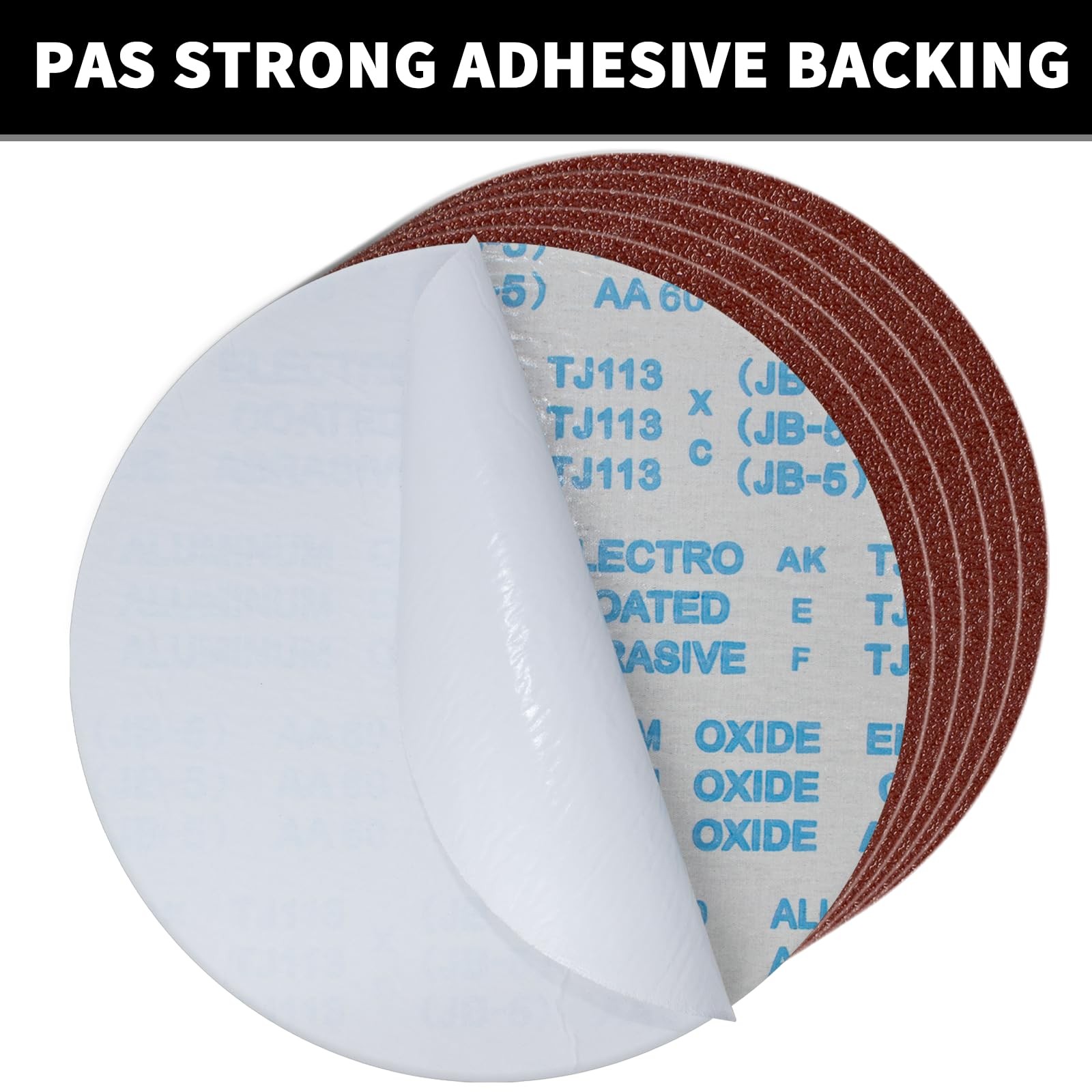 6 PCS 60 Grit 12 Inch 300mm PSA Stickyback Sanding Discs Aluminum Oxide