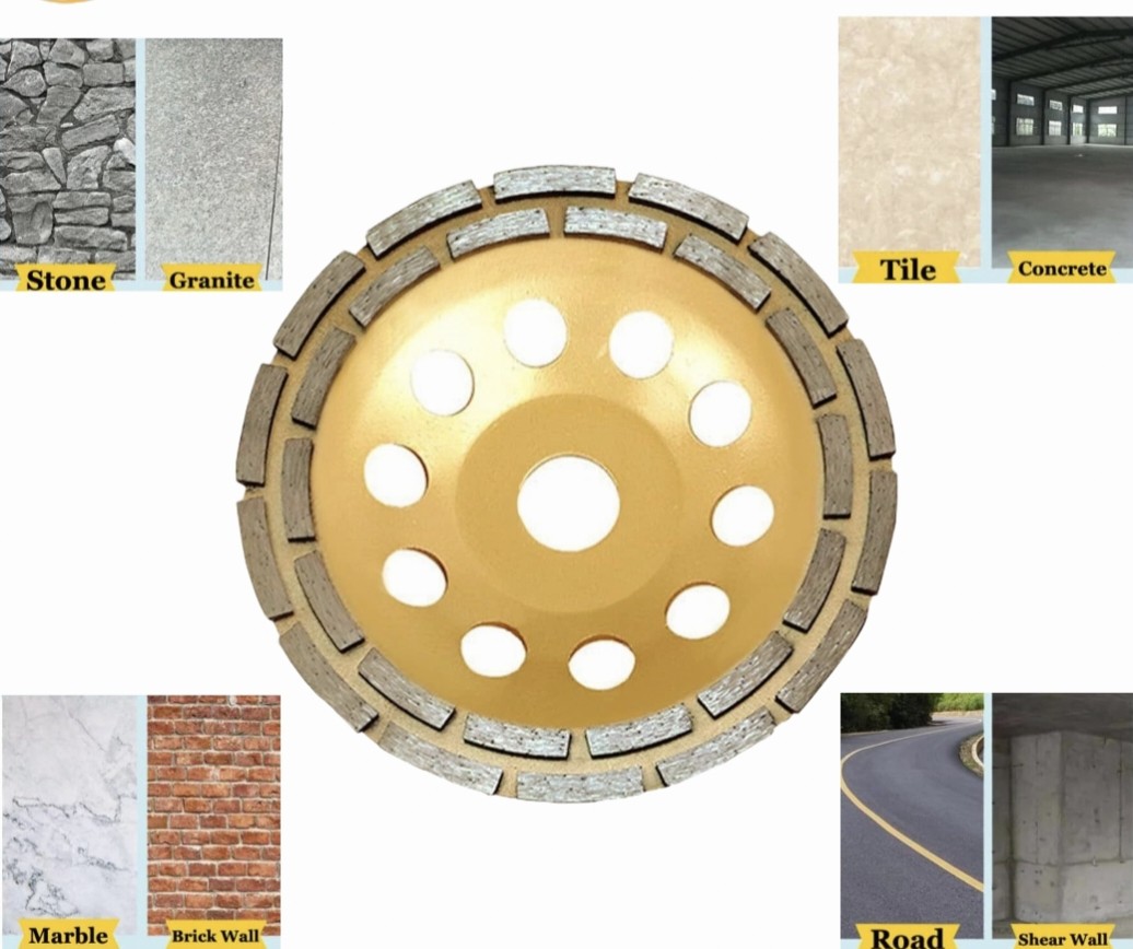 2/5/10PCS 7”x7/8” 180x22mm Double Row Diamond Grinding Cup Wheel for Grinding