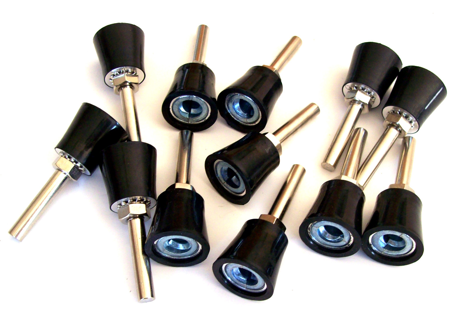 12 GOLIATH INDUSTRIAL 1″ TYPE R DISC HOLDER MANDRELS ROLL LOCK TWIST ON SANDING