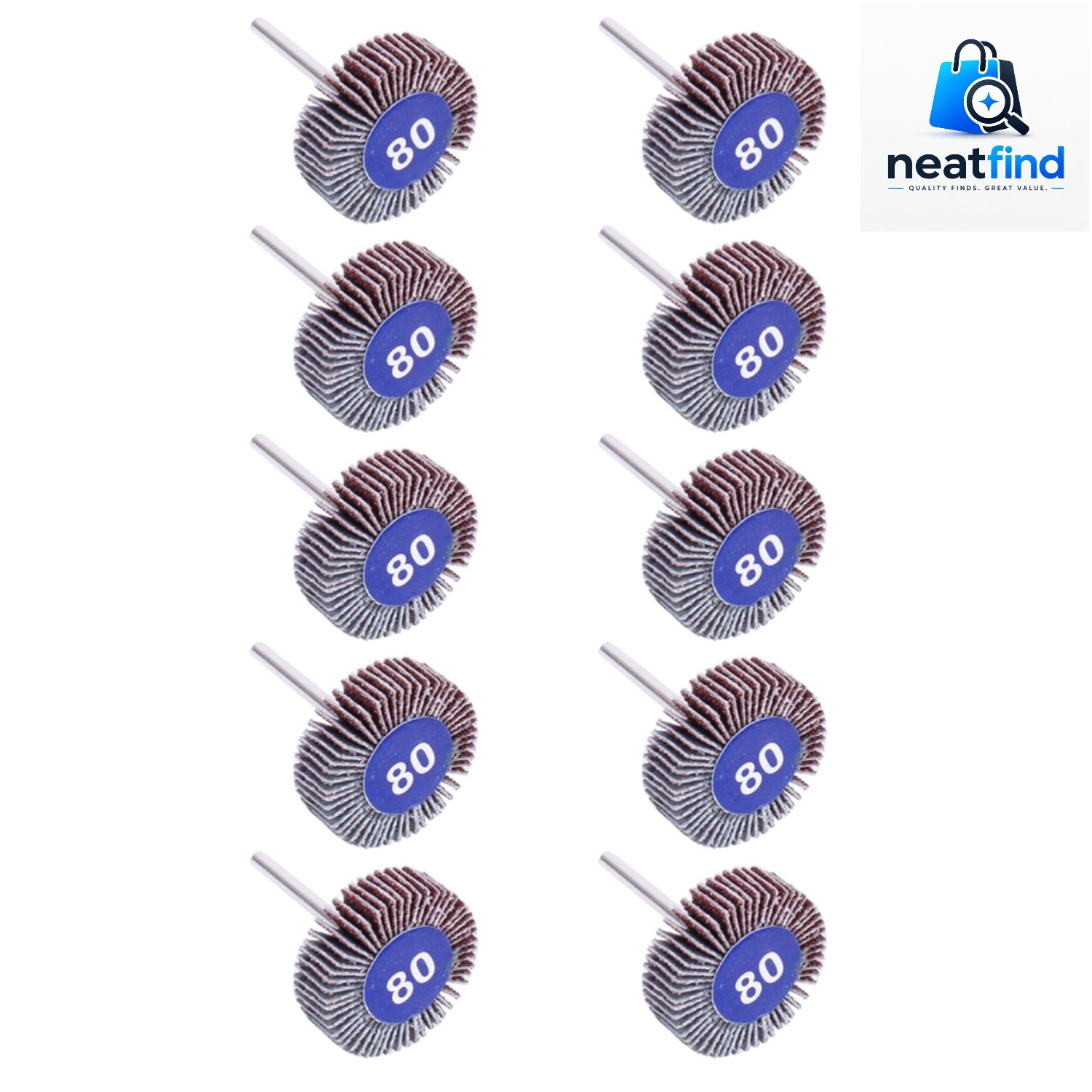 10PCS Flap Wheels 80 Grit Sander, Sanding Attachment for Drill | Abrasive San…