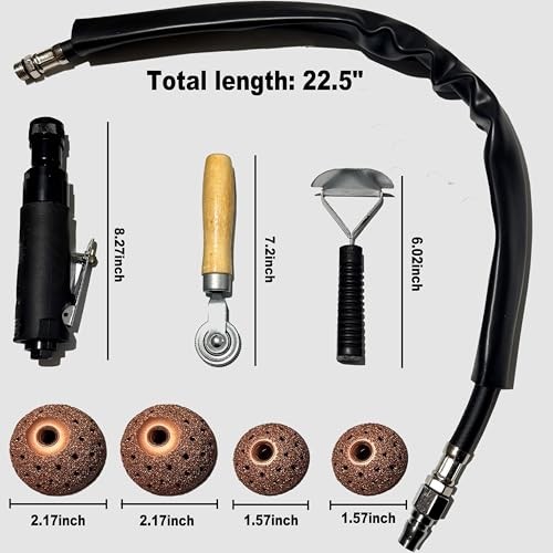 Car Air Tire Repair Polish Patch Tools Set, Include 2500rpm Low Speed Air Tire