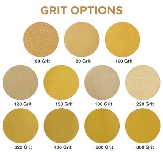 Shawya 100 PCS 6 Inch PSA Sanding Discs 320 Grit Sticky-Back Assorted Styles