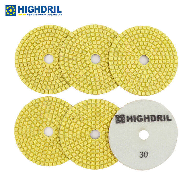 6pcs 4″ / 100mm Diamond Concrete Floor Wet Polishing Pads Sanding Grinding Discs