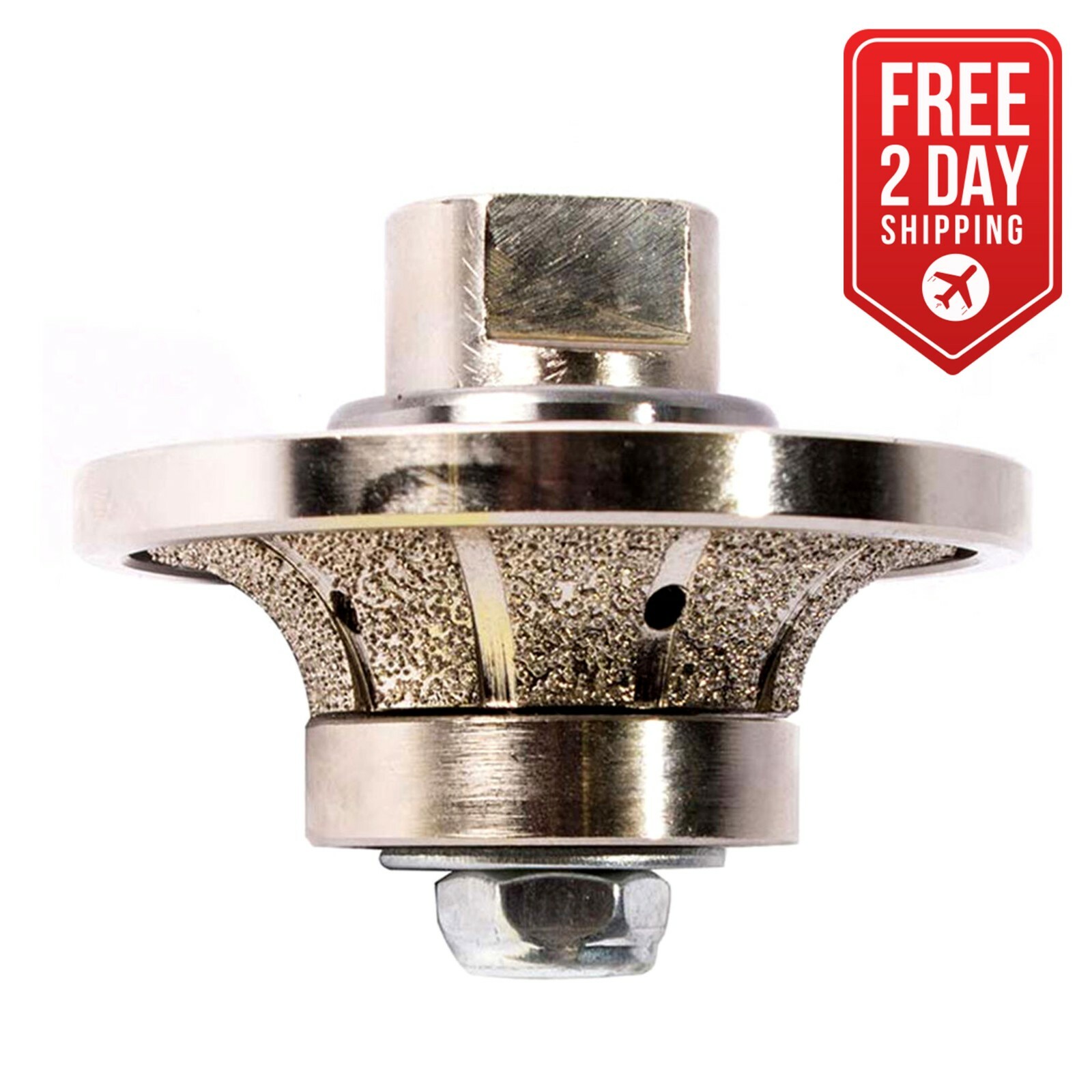 GraniteTool 1/2″ Radius Diamond Profile Wheel Vaccuum Brazed BullnoseRound 12RPW