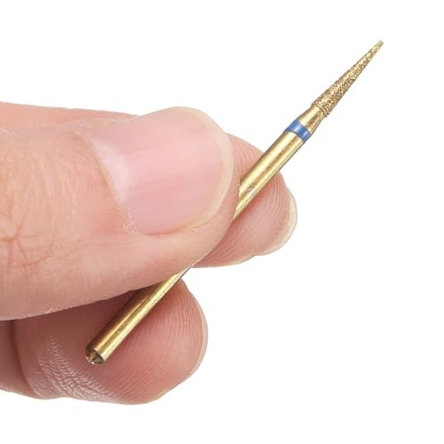 5pcs 120-140 Grits Diamond Grinding Bit 2mm Tapered Head 2.35mm 2x10mm Blue