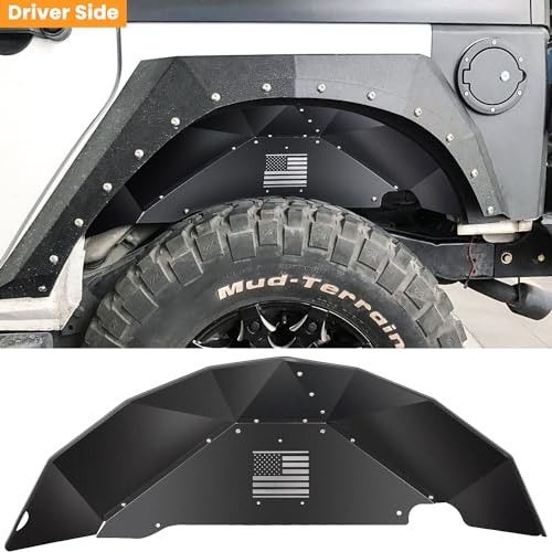 Rear Inner Fender Liners for Jeep Wrangler JK JKU 4WD 2007 JK – Rear (US Flag)