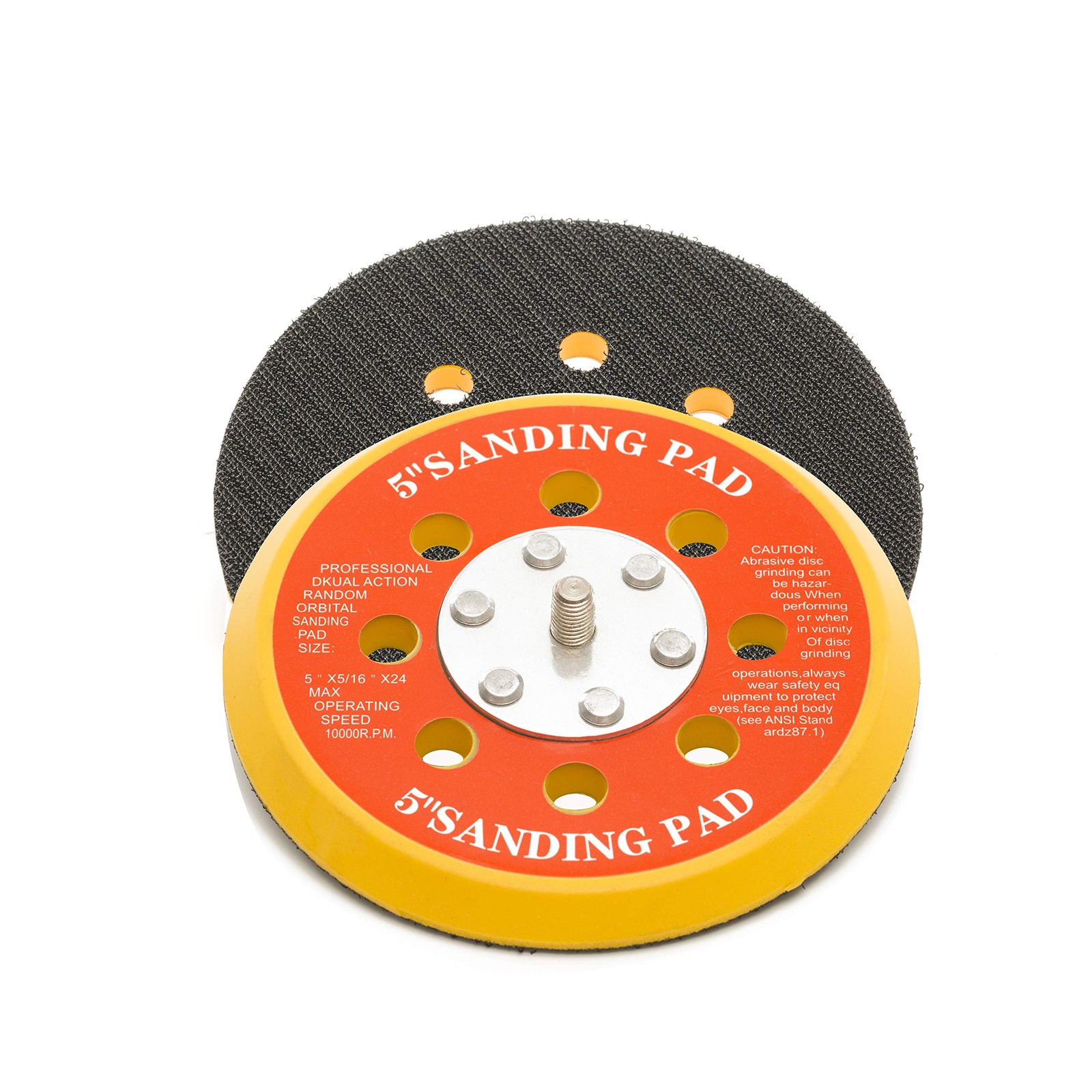 5 inch (125mm) Thread 5/16”-24 Dual Action Backing Pad with 12mm PU durable …