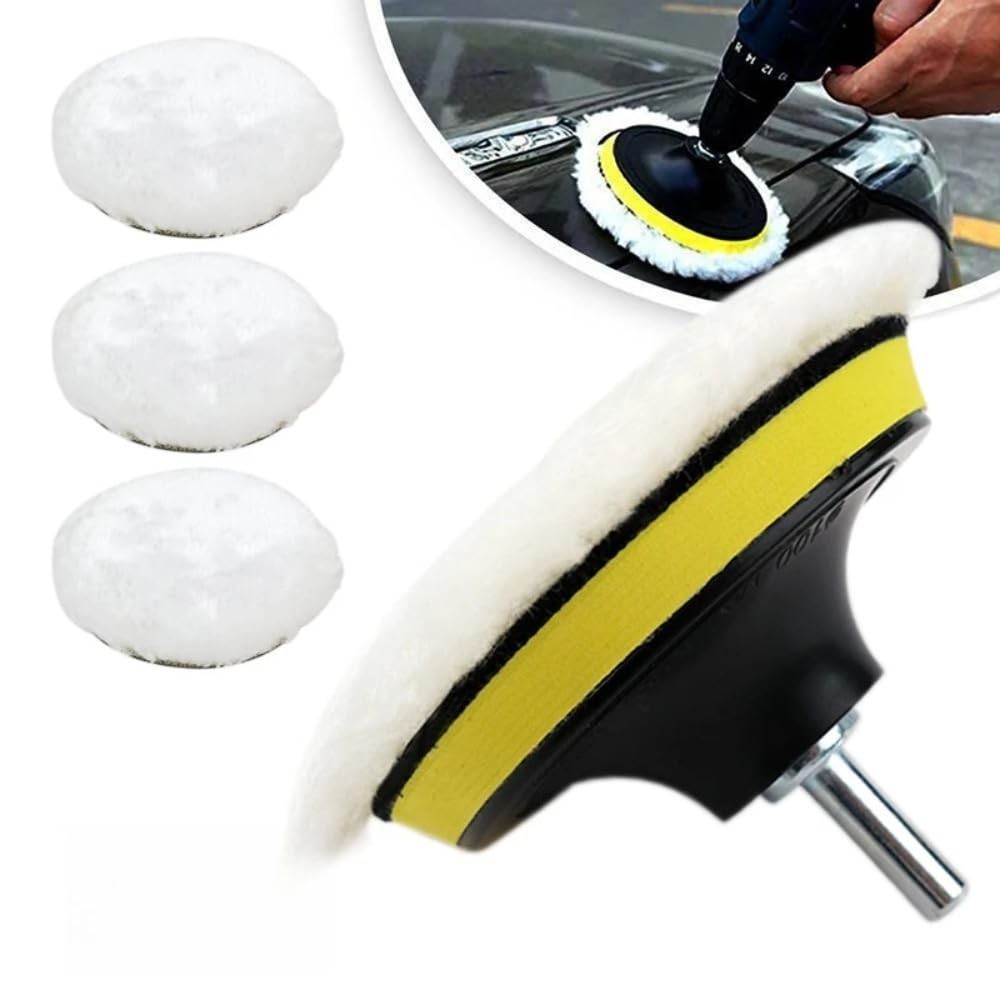 6Pcs 6 Inch Wool Polishing Buffing Pad Wheel for Drill…