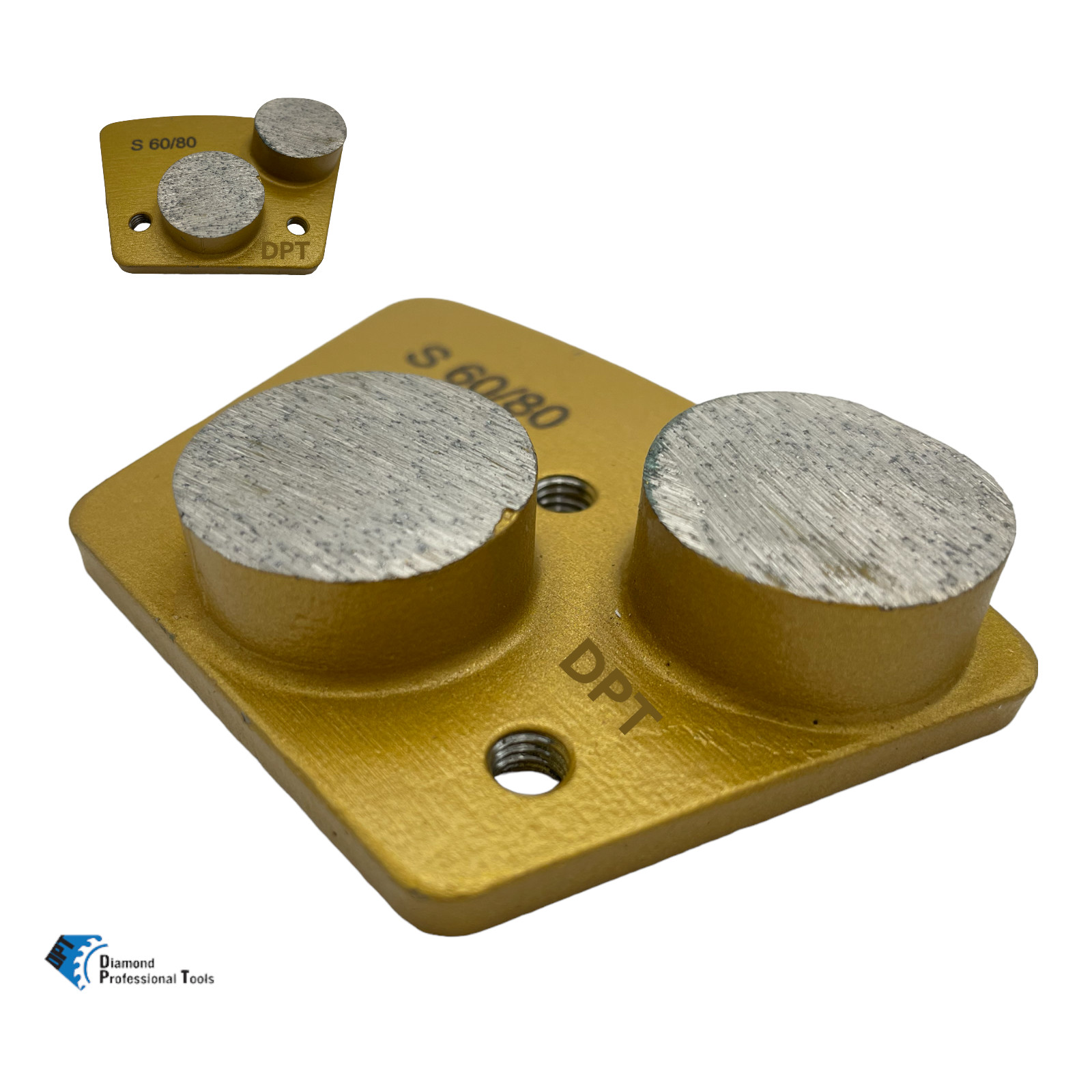 Grinding Disc Pads Soft Bond for Bolt on Grinders Hard Concrete Surface 60 Grit