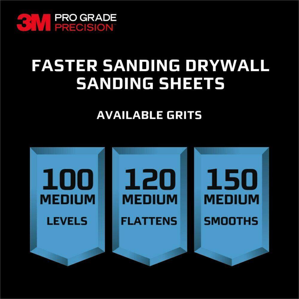 Pro Grade Precision 4 3/16 In. X 11 1/4 In. 120 Grit Drywall Sanding Sheets (12-