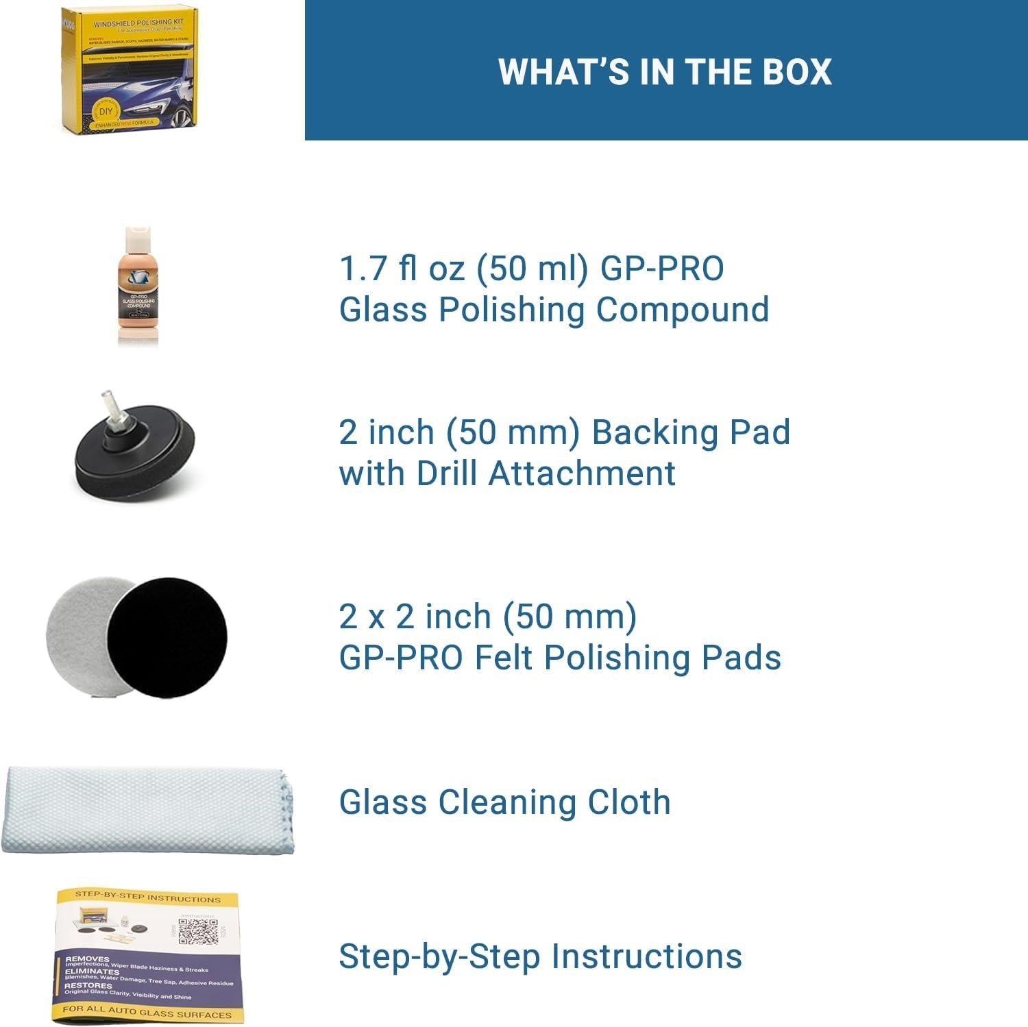 21003 DIY Windshield Polishing Kit for Electric Drills – Restore Clarity to W…