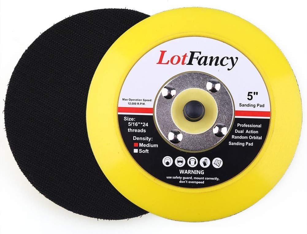5 Inch Hook and Loop Backing Pad Set – Durable & Flexible for Sander Polishing