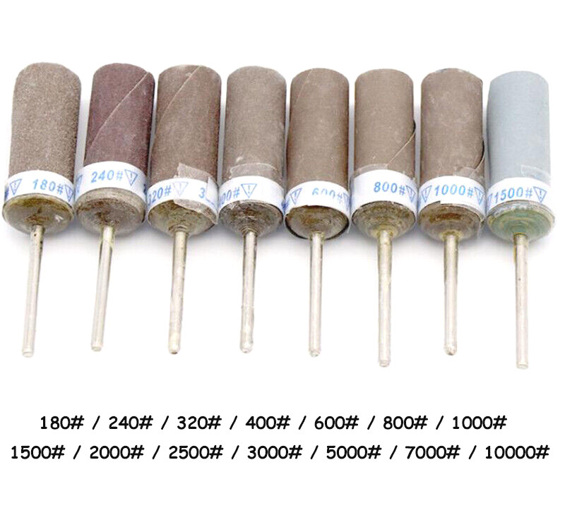 180-10000 Grit Sandpaper Bar Sanding Abrasive Paper Polishing Burr 2.35mm Shank