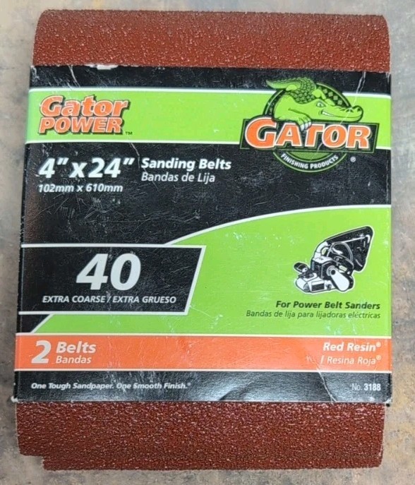 Gator Sanding Belts 4 in x 24 in 40-Grit Coarse 2-Belts