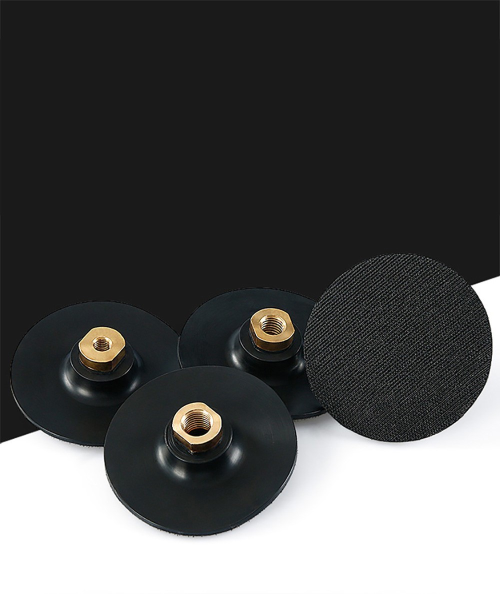 80mm/100mm Rubber Hook & Loop Backing Pad M10/M14/M16 Thread for Angle Grinder