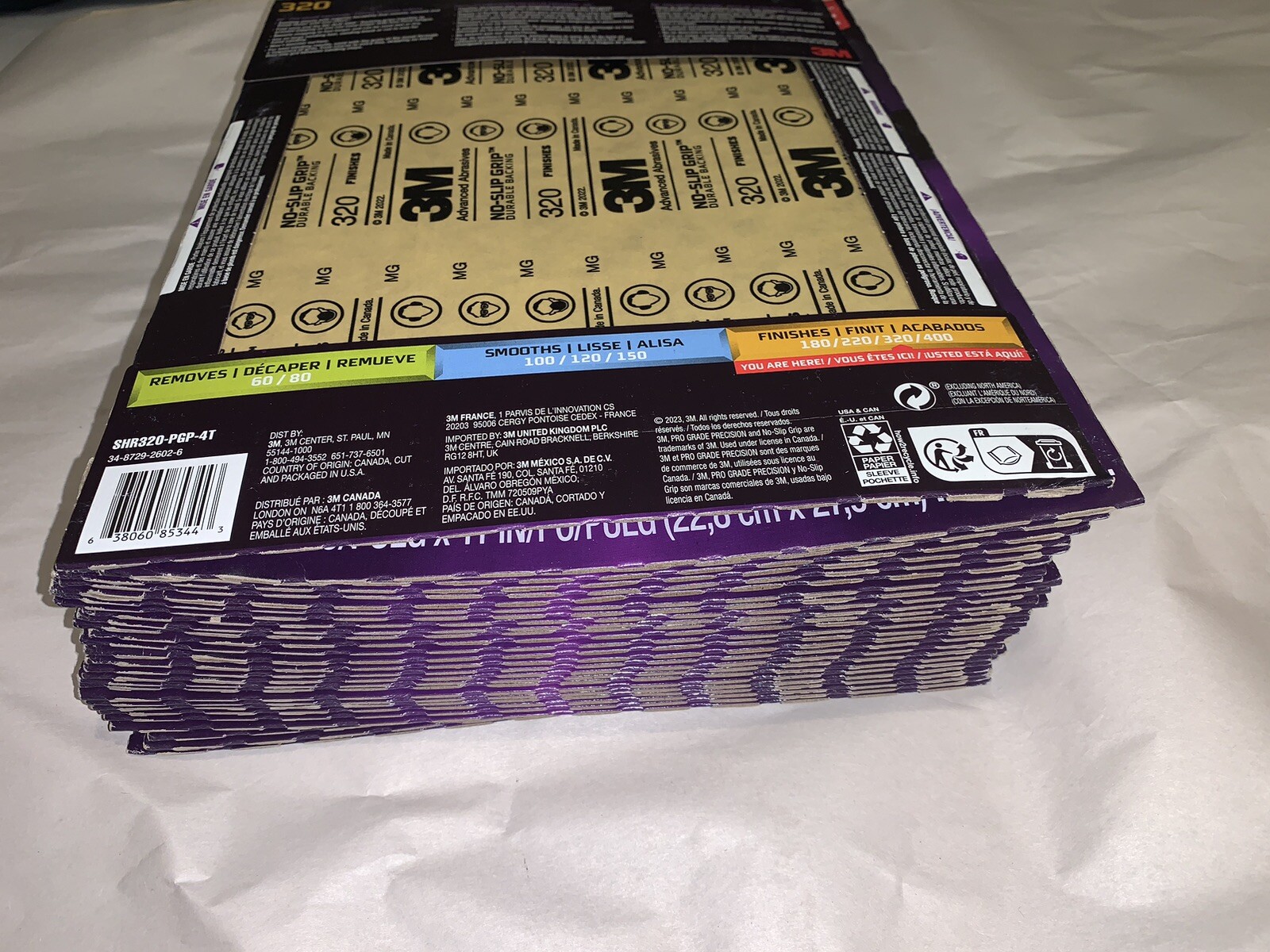 HUGE LOT 3M Sandpaper 4 Sheet 320 Grit 9″W Extra Fine