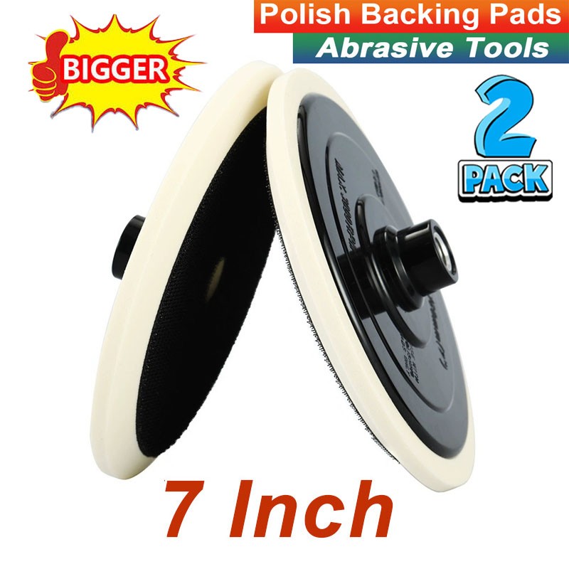 2 Pack 7″ Backing Plate Hook and Loop for Rotary Polisher Buffer Professional