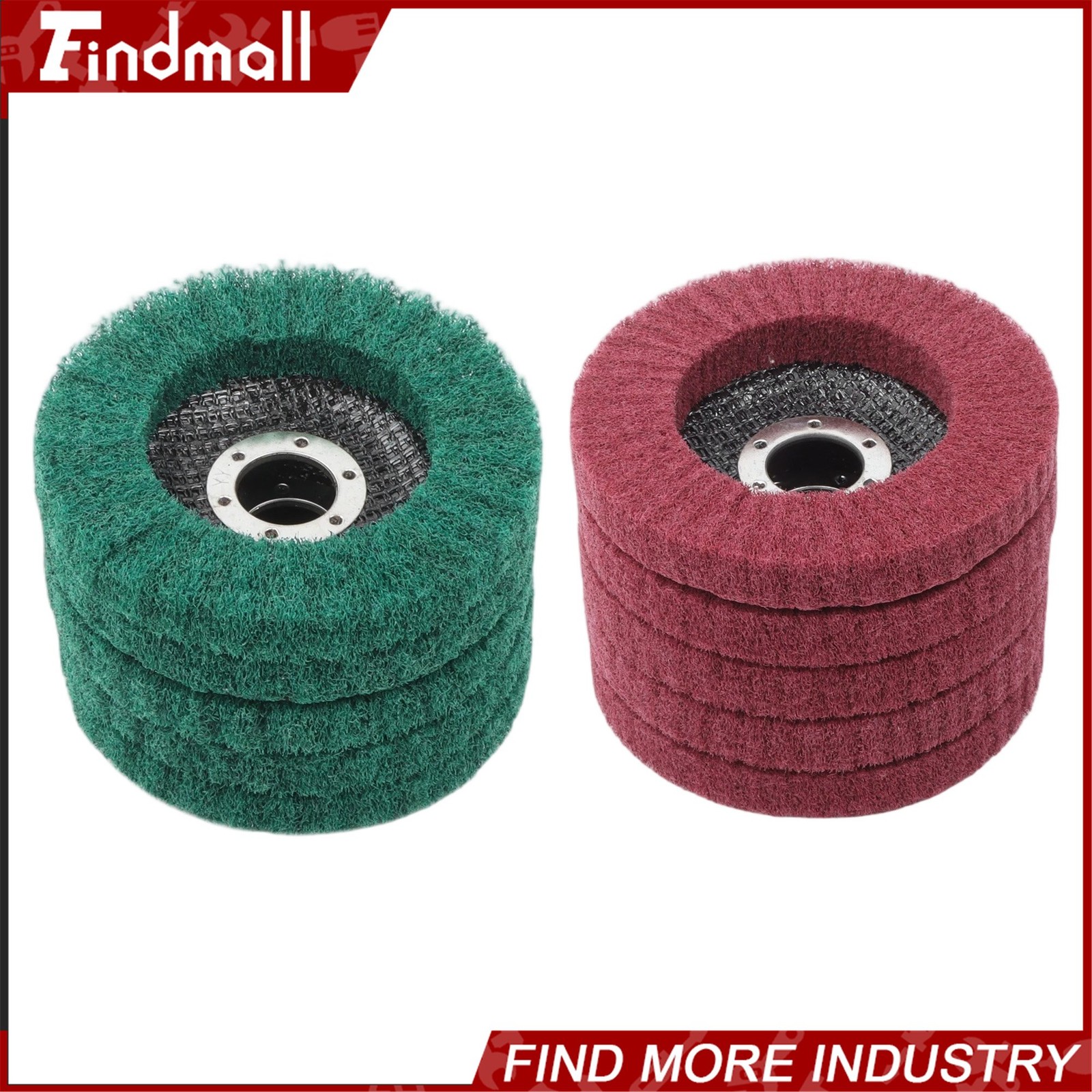 Findmall 10 Pack 4-1/2″ x 7/8″ 180 & 320 Grit Scour Flap Disc for Angle Grinder
