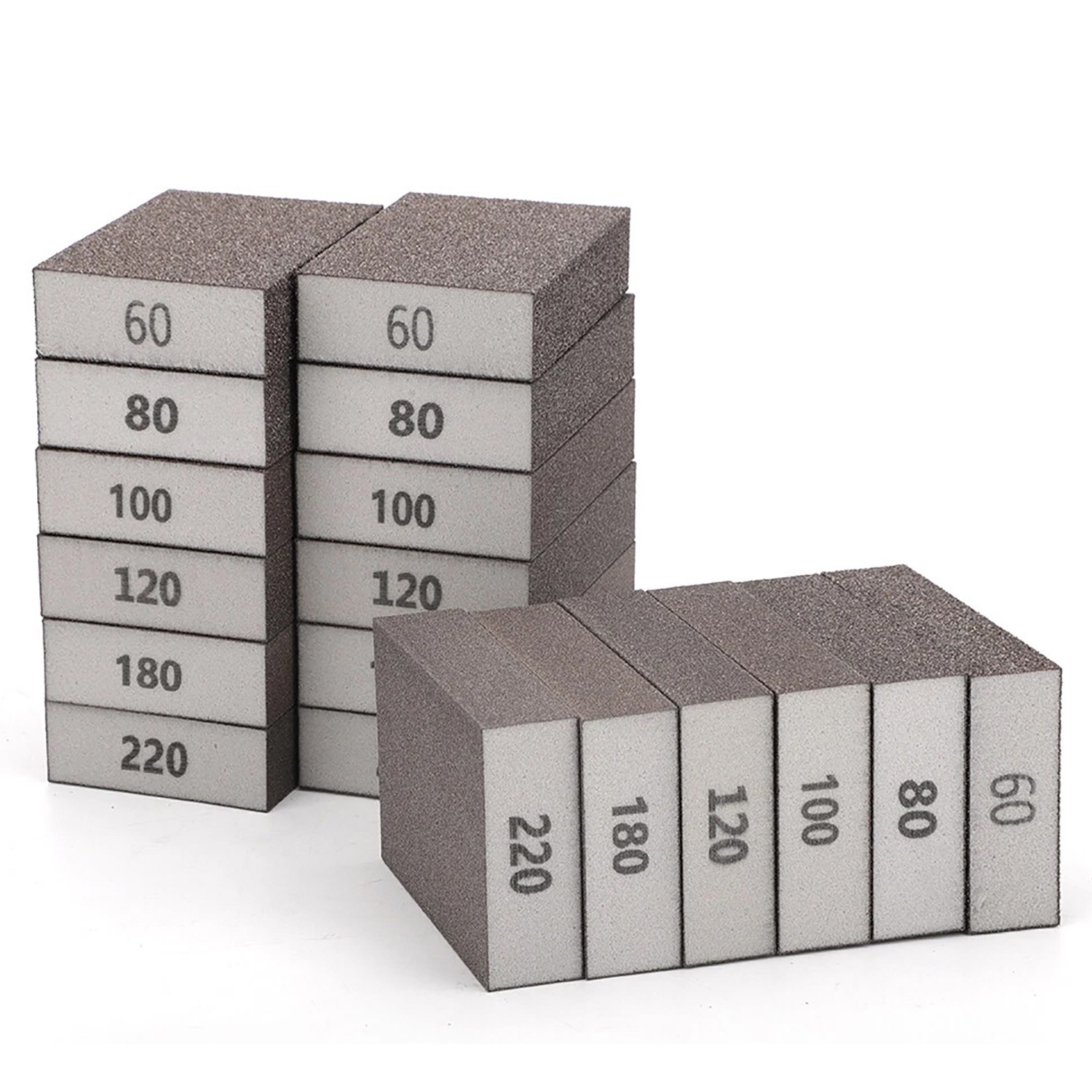 18pcs Drywall Sanding Sponge Set Wet Dry Foam Sand Paper Blocks Pads 60-220 Grit