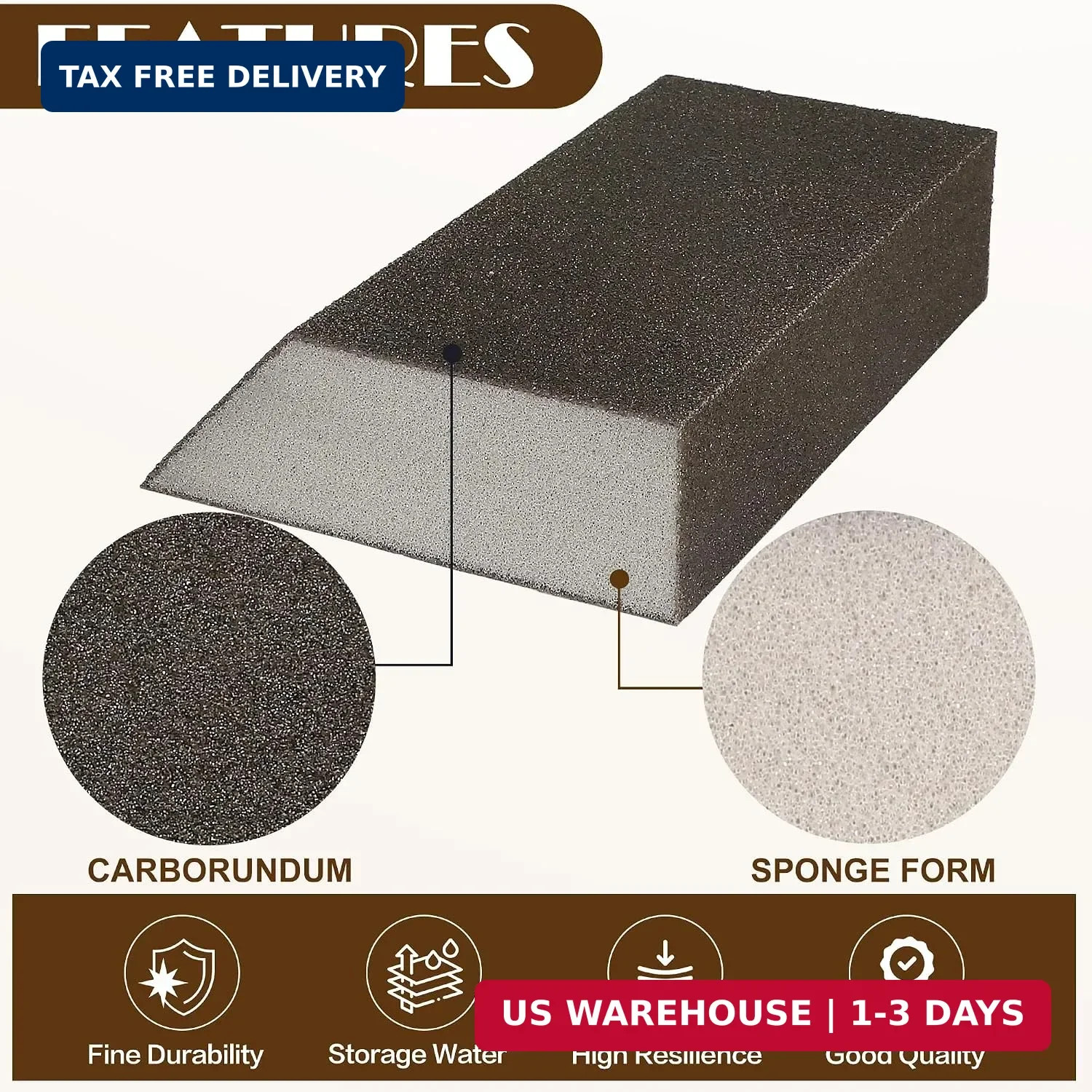 120 Grit Angled Sanding Blocks, Jamiikury Fine Sponge Sand Block Washable and Re
