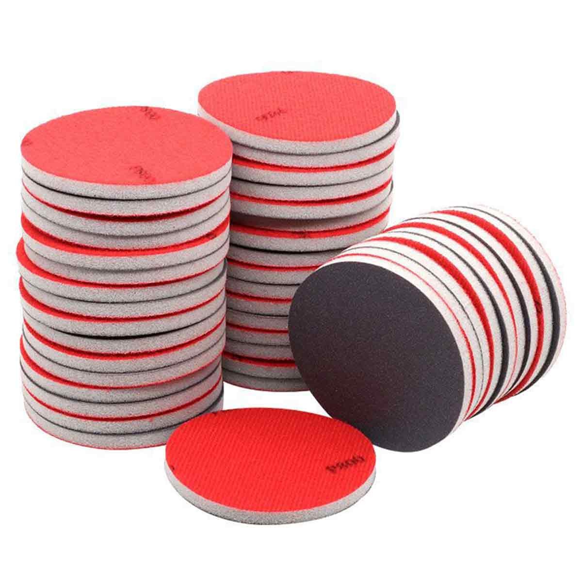 125mm 5″ Wet Dry Sanding Discs Sponge Pads Foam Sanding Pads Grit 180 – 4000