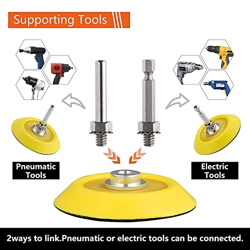 3 inch Drill Polishing Kit Buffer Sanding Attachment Car 3in Buffer 122Pack