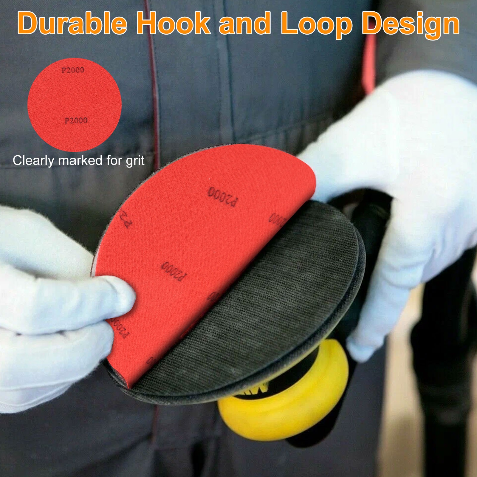 9PCS 6″ Hook & Loop Sanding Sponge Discs Wet Dry Foam Sanding Pads 180-3000 Grit