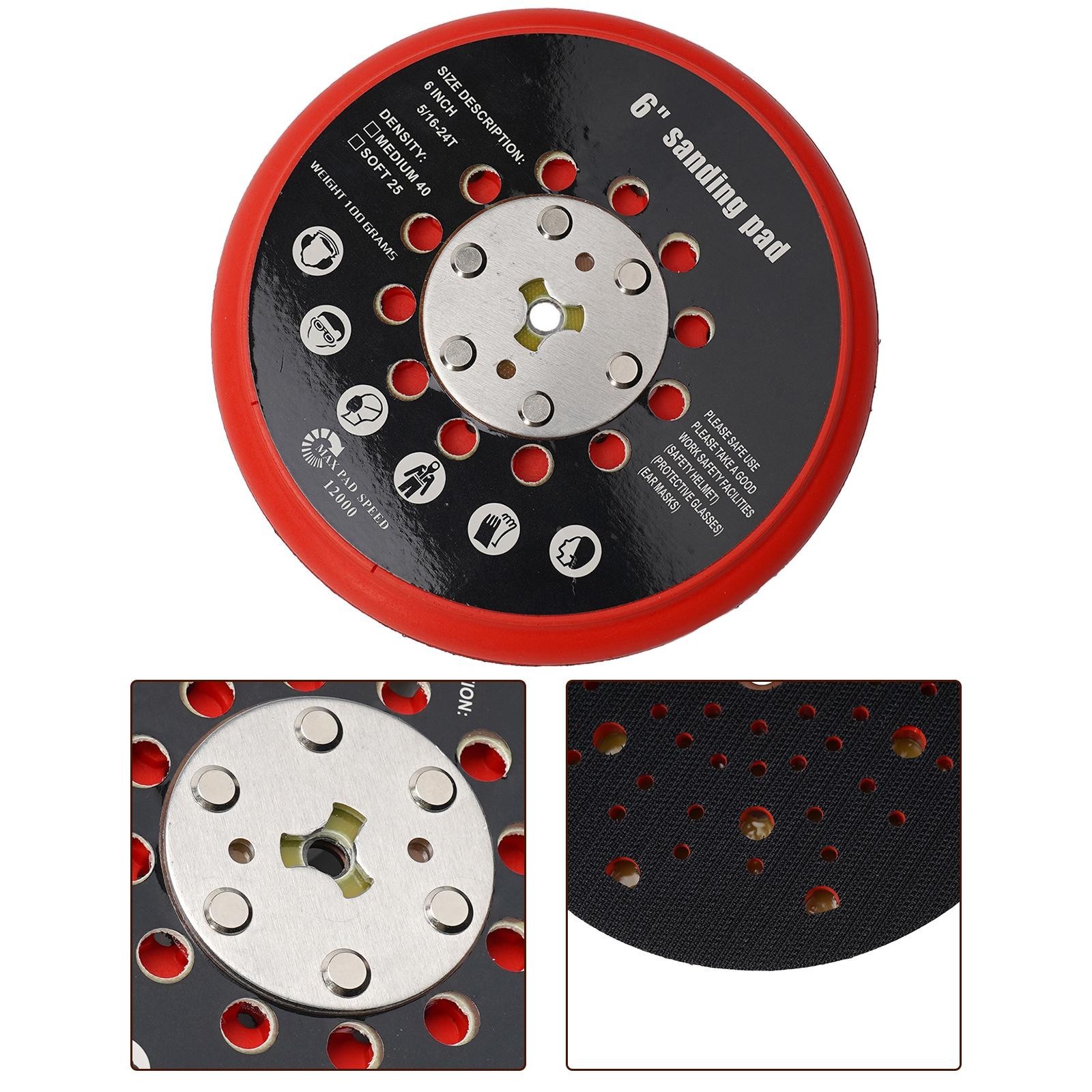 6 Inch Sanding Pad Medium And Multi-Hole Back-up For Bosch RSM6045 High Quality