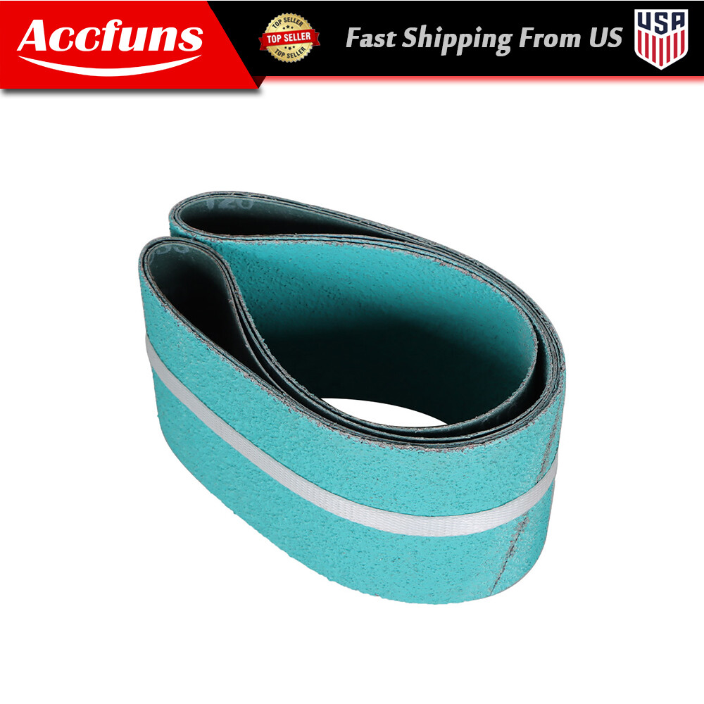 3 PK 4 X 36 Inch Metal Grinding Zirconia Sanding Belts 40, 80, 120 Grits NEW
