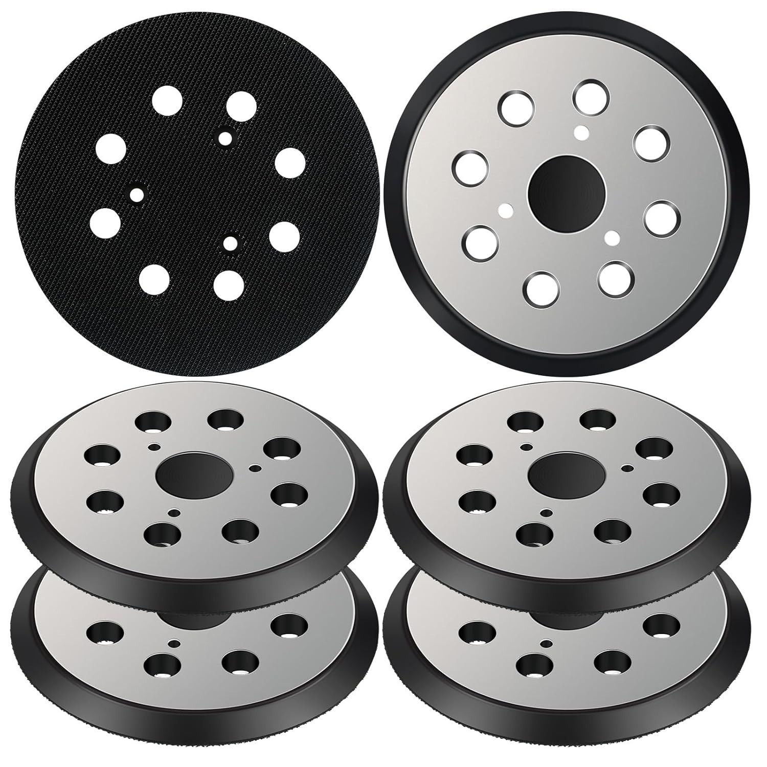 6pcs 5 inch 8 Hole Replacement Sander Pad, 5 Inch Sander Hook and Loop Replac…
