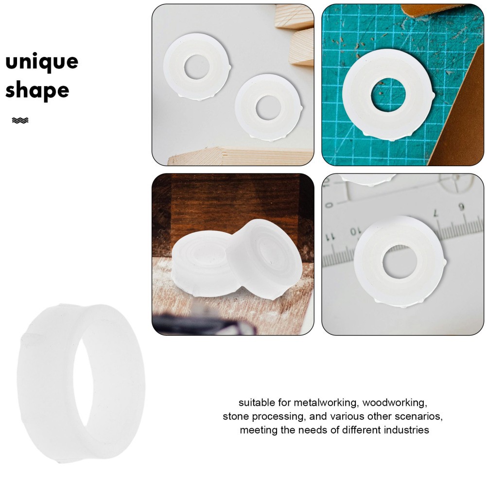 2 Sets Bench Grinder Adapter Kit Durable Plastic Wheel Reducing Bushings White