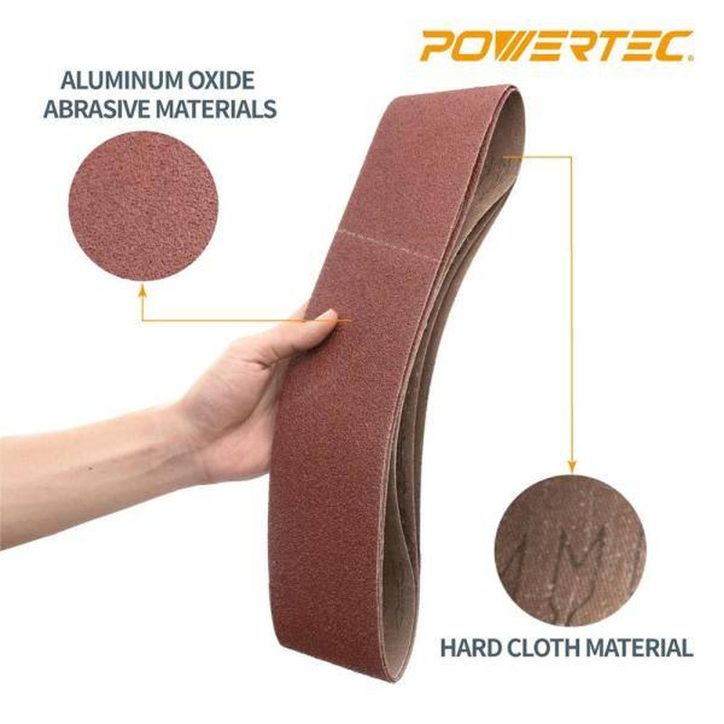 4 In. X 36 In. 40-Grit Aluminum Oxide Sanding Belt (10-Pack)