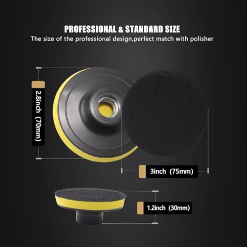 Wool Buffing Polishing Pad, 3 Inch (75mm) Lambwool Wool Buffing 80mm Sets