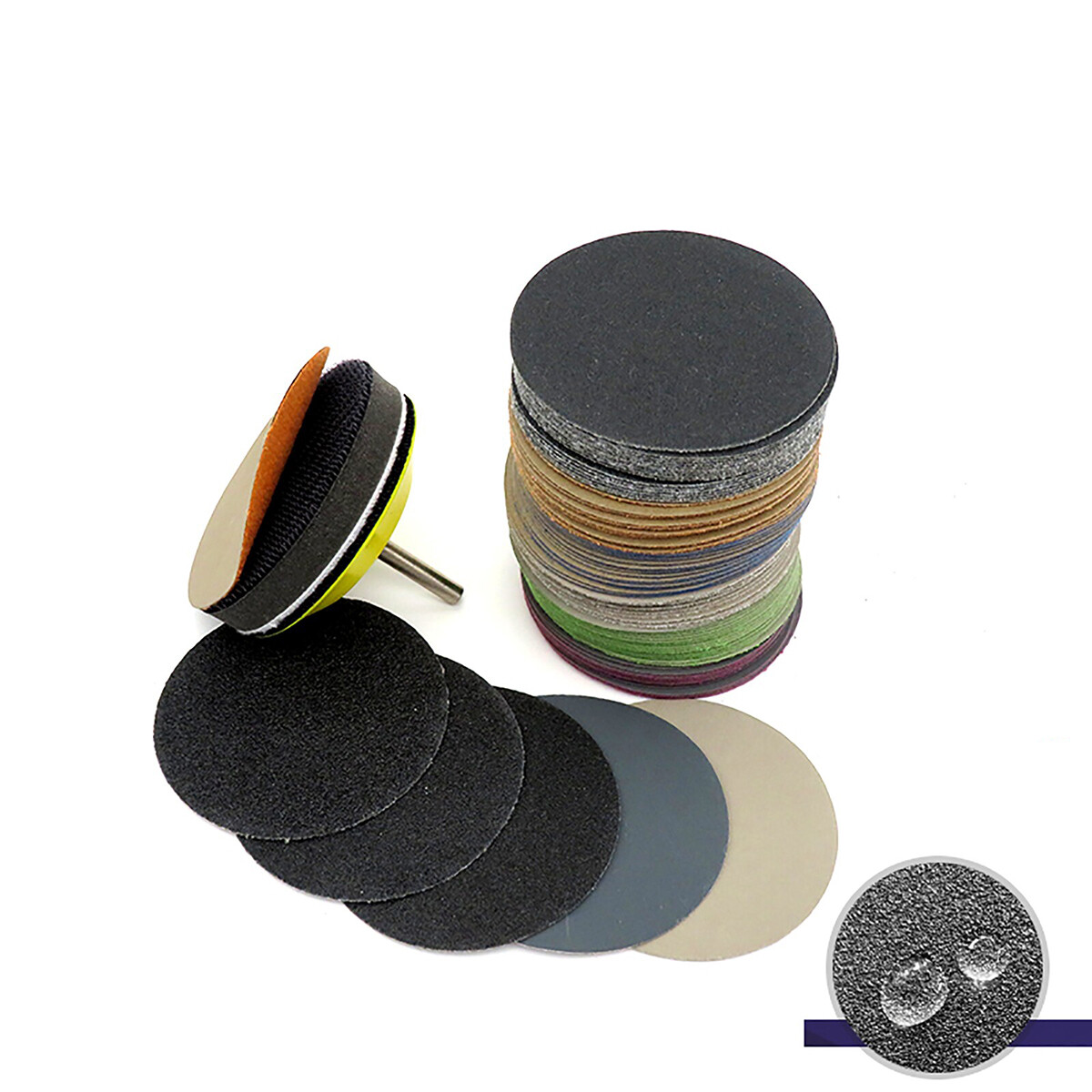 7-Inch Hook and Loop Sanding Discs 60# to 10000#-Grit Random Orbit Sandpaper