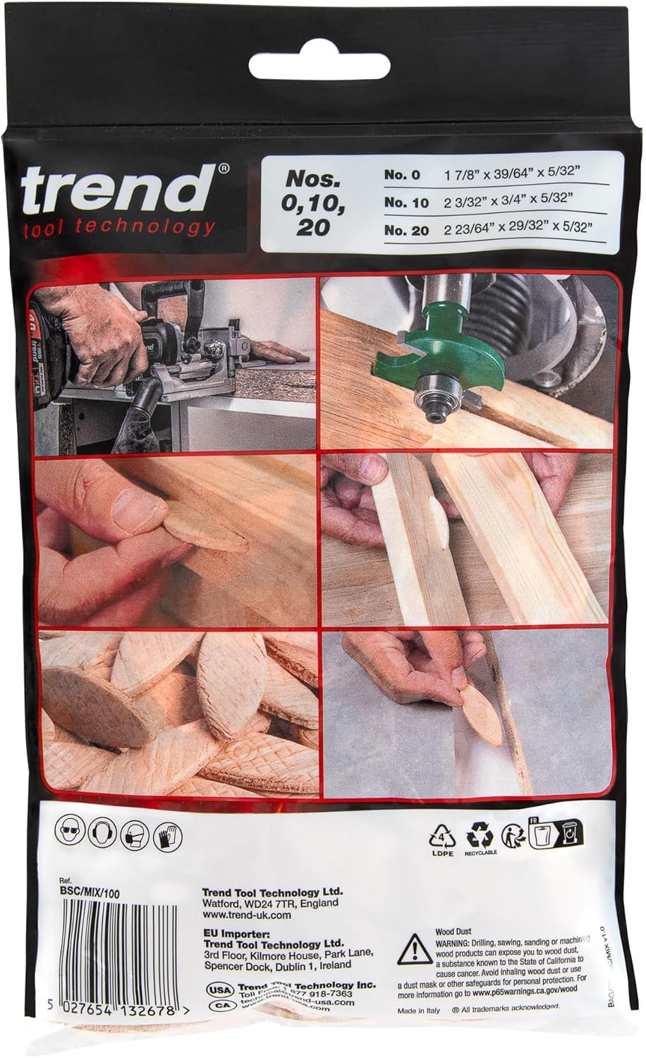 100pcs Beechwood Joining Biscuits Variety Pack (No. 0, 10, 20) for Woodworking,