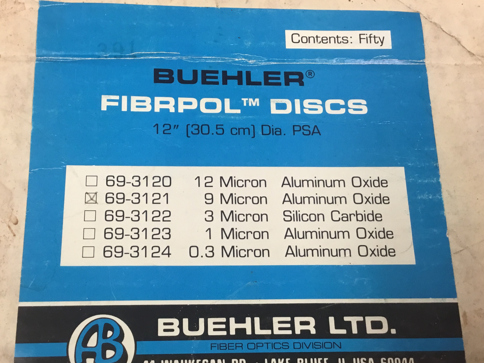 Buehler – P/N: 69-3120 – 12″ Fibrpol Discs – 19 Pieces – NEW