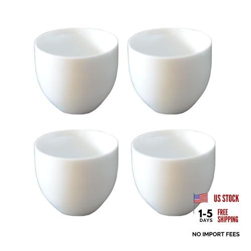 Small Porcelain Teacup Set of 4 White Sample Tea Cups Chinese White porcelain