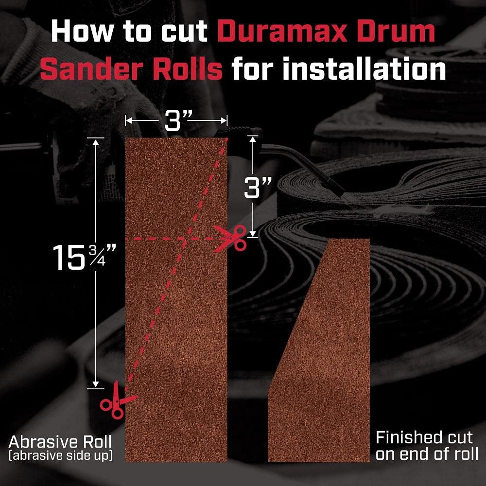 Drum Sander Sandpaper Roll 3″ X 25 Yards Premium Aluminum Oxide Cloth Backed …