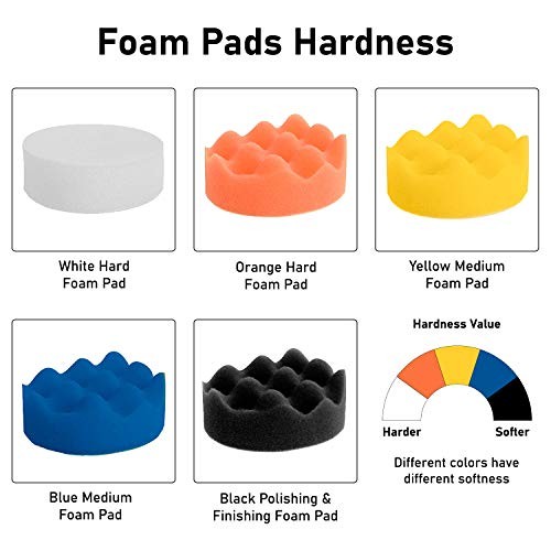 Buffing Pads, Polishing Pad Kit, Buffer for Car Detailing, Polishing 22 Pieces